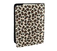 Wykjtwo Imprimé Léopard, Porte-Passeport Portefeuille de Voyage en Cuir PU Étui pour Passeport Couvre-Passeport 6,5 po