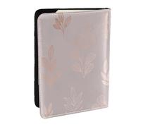 Wykjtwo Imprimé Or Rose, Porte-Passeport Portefeuille de Voyage en Cuir PU Étui pour Passeport Couvre-Passeport 6,5 po