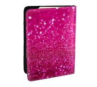 Wykjtwo Imprimé Paillettes Roses, Porte-Passeport Portefeuille de Voyage en Cuir PU Étui pour Passeport Couvre-Passeport 6,5 po