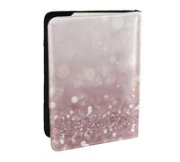 Wykjtwo Imprimé Paillettes Roses, Porte-Passeport Portefeuille de Voyage en Cuir PU Étui pour Passeport Couvre-Passeport 6,5 po