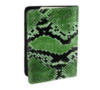 Wykjtwo Imprimé Peau de Serpent Vert, Porte-Passeport Portefeuille de Voyage en Cuir PU Étui pour Passeport Couvre-Passeport 6,5 po
