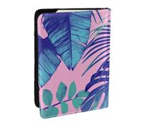 Wykjtwo Imprimé Rose Tropical, Porte-Passeport Portefeuille de Voyage en Cuir PU Étui pour Passeport Couvre-Passeport 6,5 po