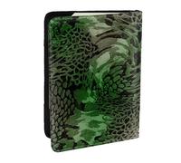 Wykjtwo Imprimé Serpent Vert, Porte-Passeport Portefeuille de Voyage en Cuir PU Étui pour Passeport Couvre-Passeport 6,5 po