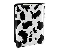 Wykjtwo Imprimé Vache Noir & Blanc, Porte-Passeport Portefeuille de Voyage en Cuir PU Étui pour Passeport Couvre-Passeport 6,5 po