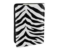 Wykjtwo Imprimé Zèbre Noir Et Blanc, Porte-Passeport Portefeuille de Voyage en Cuir PU Étui pour Passeport Couvre-Passeport 6,5 po