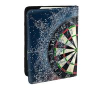 Wykjtwo Jeu de fléchettes imprimé, Porte-Passeport Portefeuille de Voyage en Cuir PU Étui pour Passeport Couvre-Passeport 6,5 po