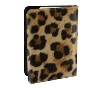 Wykjtwo Joli imprimé léopard., Porte-Passeport Portefeuille de Voyage en Cuir PU Étui pour Passeport Couvre-Passeport 6,5 po