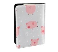 Wykjtwo Joyeux Petits cochons Mignons, Porte-Passeport Portefeuille de Voyage en Cuir PU Étui pour Passeport Couvre-Passeport 6,5 po