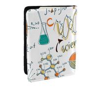 Wykjtwo Laboratoire Scientifique Éducation Biologie Chimie, Porte-Passeport Portefeuille de Voyage en Cuir PU Étui pour Passeport Couvre-Passeport 6,5 po