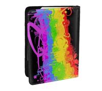 Wykjtwo l'amour gagne l'arc-en-Ciel, Porte-Passeport Portefeuille de Voyage en Cuir PU Étui pour Passeport Couvre-Passeport 6,5 po