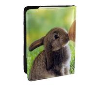 Wykjtwo Lapin Amour Imprimé, Porte-Passeport Portefeuille de Voyage en Cuir PU Étui pour Passeport Couvre-Passeport 6,5 po