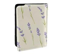 Wykjtwo Lavande Petite, Porte-Passeport Portefeuille de Voyage en Cuir PU Étui pour Passeport Couvre-Passeport 6,5 po