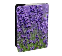 Wykjtwo Lavande Violette, Porte-Passeport Portefeuille de Voyage en Cuir PU Étui pour Passeport Couvre-Passeport 6,5 po