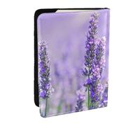 Wykjtwo Lavande Violette, Porte-Passeport Portefeuille de Voyage en Cuir PU Étui pour Passeport Couvre-Passeport 6,5 po
