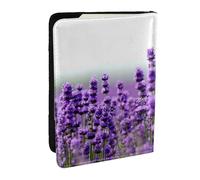 Wykjtwo Lavande Violette, Porte-Passeport Portefeuille de Voyage en Cuir PU Étui pour Passeport Couvre-Passeport 6,5 po