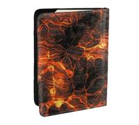Wykjtwo Lave volcanique, Porte-Passeport Portefeuille de Voyage en Cuir PU Étui pour Passeport Couvre-Passeport 6,5 po