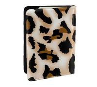 Wykjtwo Léopard Guépard Léopard Amour, Porte-Passeport Portefeuille de Voyage en Cuir PU Étui pour Passeport Couvre-Passeport 6,5 po