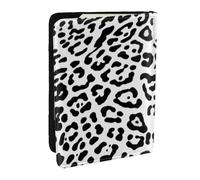 Wykjtwo Léopard Noir Blanc, Porte-Passeport Portefeuille de Voyage en Cuir PU Étui pour Passeport Couvre-Passeport 6,5 po