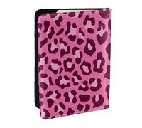 Wykjtwo Léopard Rose, Porte-Passeport Portefeuille de Voyage en Cuir PU Étui pour Passeport Couvre-Passeport 6,5 po