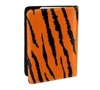 Wykjtwo Léopard Tigre Orange, Porte-Passeport Portefeuille de Voyage en Cuir PU Étui pour Passeport Couvre-Passeport 6,5 po
