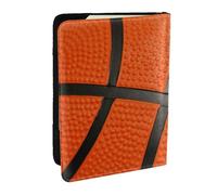 Wykjtwo Ligne Noire de Basket-Ball, Porte-Passeport Portefeuille de Voyage en Cuir PU Étui pour Passeport Couvre-Passeport 6,5 po