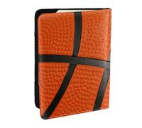 Wykjtwo Ligne Noire de Basket-Ball, Porte-Passeport Portefeuille de Voyage en Cuir PU Étui pour Passeport Couvre-Passeport 6,5 po