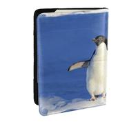 Wykjtwo Manchot, Porte-Passeport Portefeuille de Voyage en Cuir PU Étui pour Passeport Couvre-Passeport 6,5 po