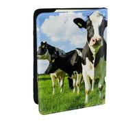 Wykjtwo Manger des Vaches dans Les pâturages d'été, Porte-Passeport Portefeuille de Voyage en Cuir PU Étui pour Passeport Couvre-Passeport 6,5 po