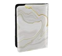 Wykjtwo Marbre Blanc, Porte-Passeport Portefeuille de Voyage en Cuir PU Étui pour Passeport Couvre-Passeport 6,5 po