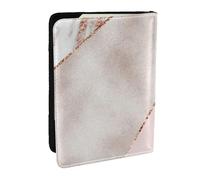 Wykjtwo Marbre d'or Rose mélangé épissé, Porte-Passeport Portefeuille de Voyage en Cuir PU Étui pour Passeport Couvre-Passeport 6,5 po
