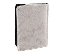 Wykjtwo Marbre Or Rose Imprimé, Porte-Passeport Portefeuille de Voyage en Cuir PU Étui pour Passeport Couvre-Passeport 6,5 po