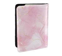 Wykjtwo Marbre Rose Pastel Rpse, Porte-Passeport Portefeuille de Voyage en Cuir PU Étui pour Passeport Couvre-Passeport 6,5 po