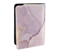Wykjtwo Marbre Rose, Porte-Passeport Portefeuille de Voyage en Cuir PU Étui pour Passeport Couvre-Passeport 6,5 po
