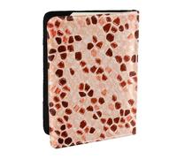 Wykjtwo Marron Beige Rose Corail Orange, Porte-Passeport Portefeuille de Voyage en Cuir PU Étui pour Passeport Couvre-Passeport 6,5 po