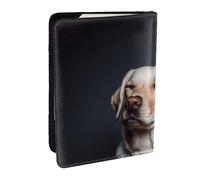 Wykjtwo Mignon Chien Labrador, Porte-Passeport Portefeuille de Voyage en Cuir PU Étui pour Passeport Couvre-Passeport 6,5 po