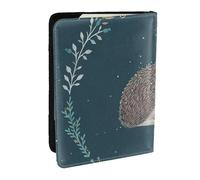 Wykjtwo Mignon Petit hérisson, Porte-Passeport Portefeuille de Voyage en Cuir PU Étui pour Passeport Couvre-Passeport 6,5 po