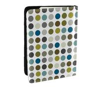 Wykjtwo Modèle à Pois rétro Mod, Porte-Passeport Portefeuille de Voyage en Cuir PU Étui pour Passeport Couvre-Passeport 6,5 po