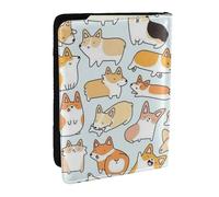 Wykjtwo Modèle Corgi, Porte-Passeport Portefeuille de Voyage en Cuir PU Étui pour Passeport Couvre-Passeport 6,5 po