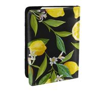 Wykjtwo Modèle de Citron de Fruits, Porte-Passeport Portefeuille de Voyage en Cuir PU Étui pour Passeport Couvre-Passeport 6,5 po
