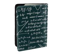 Wykjtwo Modèle de formules mathématiques manuscrites, Porte-Passeport Portefeuille de Voyage en Cuir PU Étui pour Passeport Couvre-Passeport 6,5 po