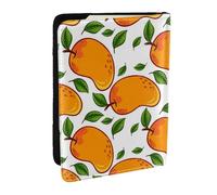 Wykjtwo Modèle De Fruit De Mangue Et De Feuilles, Porte-Passeport Portefeuille de Voyage en Cuir PU Étui pour Passeport Couvre-Passeport 6,5 po