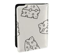 Wykjtwo Modèle de griffonnage de Fromage, Porte-Passeport Portefeuille de Voyage en Cuir PU Étui pour Passeport Couvre-Passeport 6,5 po
