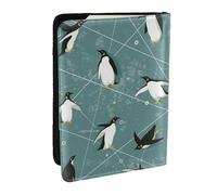 Wykjtwo Modèle de Pingouins, Porte-Passeport Portefeuille de Voyage en Cuir PU Étui pour Passeport Couvre-Passeport 6,5 po