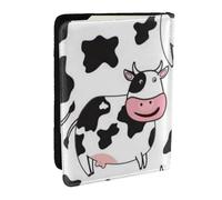Wykjtwo Modèle de Vache drôle, Porte-Passeport Portefeuille de Voyage en Cuir PU Étui pour Passeport Couvre-Passeport 6,5 po