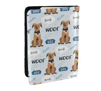 Wykjtwo Modèle Mignon de Chien de Compagnie, Porte-Passeport Portefeuille de Voyage en Cuir PU Étui pour Passeport Couvre-Passeport 6,5 po