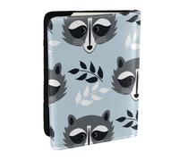 Wykjtwo Modèle Mignon de Raton Laveur, Porte-Passeport Portefeuille de Voyage en Cuir PU Étui pour Passeport Couvre-Passeport 6,5 po