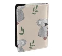 Wykjtwo Modèle Mignon d'ours Koala de Dessin animé, Porte-Passeport Portefeuille de Voyage en Cuir PU Étui pour Passeport Couvre-Passeport 6,5 po