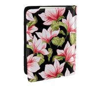 Wykjtwo Modèle sans Couture avec Fleur De Magnolia, Porte-Passeport Portefeuille de Voyage en Cuir PU Étui pour Passeport Couvre-Passeport 6,5 po