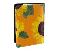Wykjtwo Modèle sans Couture de Tournesol, Porte-Passeport Portefeuille de Voyage en Cuir PU Étui pour Passeport Couvre-Passeport 6,5 po