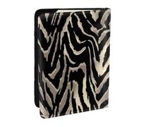 Wykjtwo Modèles de Peau de zèbre Noir, Porte-Passeport Portefeuille de Voyage en Cuir PU Étui pour Passeport Couvre-Passeport 6,5 po